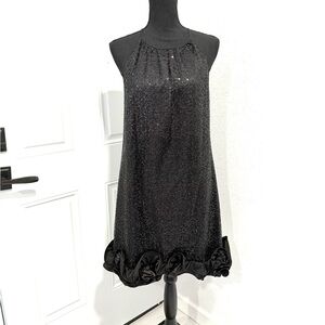 Jessica Howard Black Sequin Cocktail Dress  8